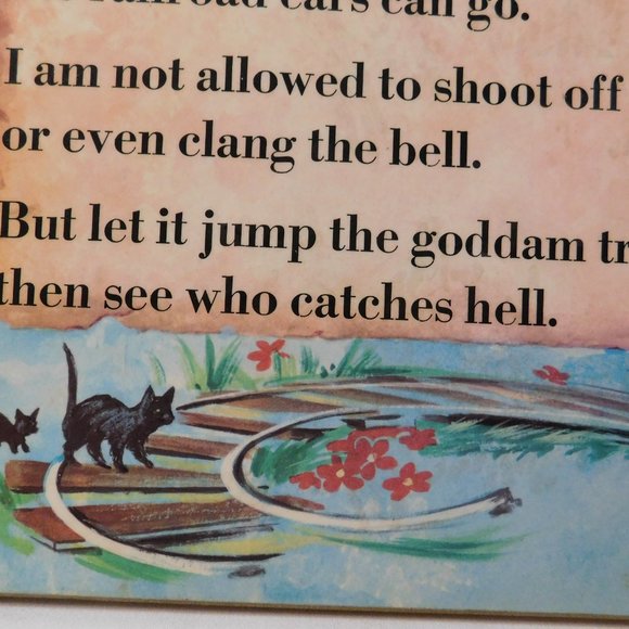 Vintage Russ Berrie Living Quotes Train Plaque 1975 - Picture 4 of 7